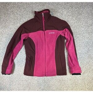 Columbia Active Performance Long Sleeve Full Zip Jacket Womens M Pink